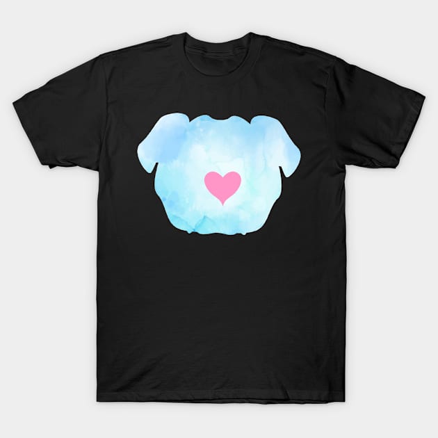 Pug pink heart love funny face pug dogs gift T-Shirt by T-shirt verkaufen